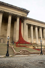 Weepiing windows exhibit, St Georges hall, Liverpool.