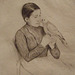Detail of The Parrot by Mary Cassatt in the Metropolitan Museum of Art, July 2011