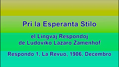 Pri la Esperanta Stilo - el Lingvaj Respondoj de L.L. Zamenhof