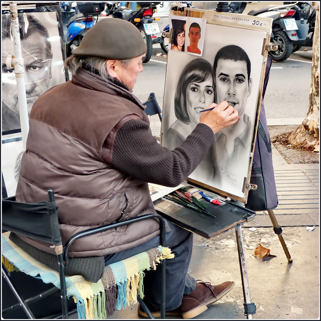 Barcellona : La Rambla - street artist