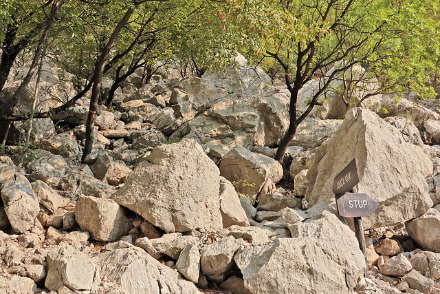 Nationalpark Paklenica - Die Abzweigung Anica kuk - Stup (1)