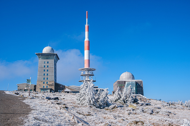 Kalt aber sonnig auf dem Brockengipfel