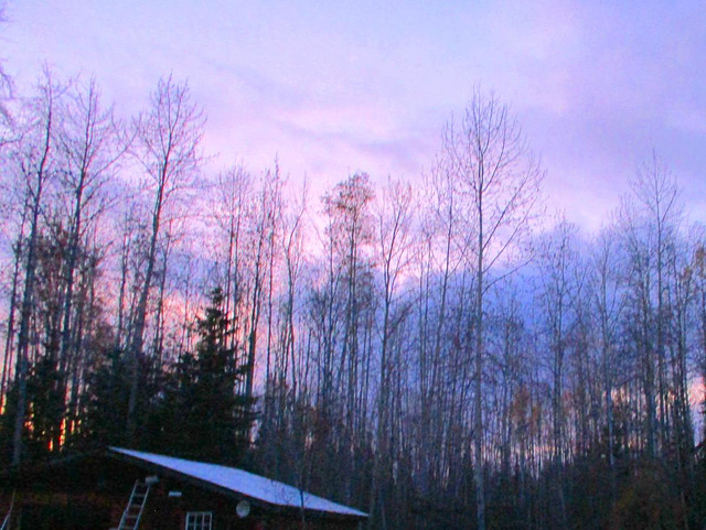 Alaska autumn sunset, 7:40 PM