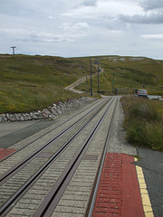DSCF9828  Track view from Halfway Station on the Great Orme Tramway