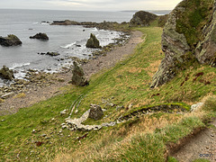 View from the Coastal path between Cullen and Findlater Castle