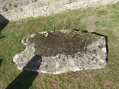 wateringbury church, kent (6) early c18 gravestone showing half would have been underground