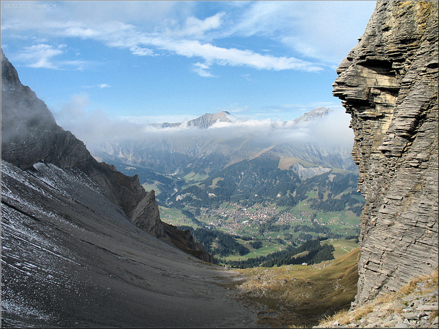 Blick auf Adelboden, von der Bunderchrinde