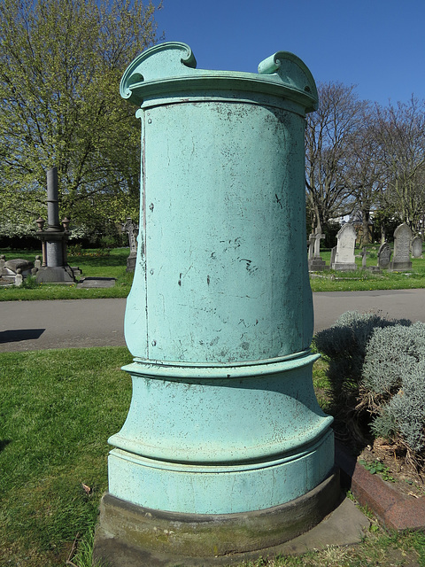 hammersmith margravine cemetery , london; c19 bronze memorial to foundry owner george robert broad, +1895 sculpted by aristide fabbrucci