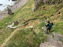 The steps built singlehandedly  by Tony Hetherington in 1987