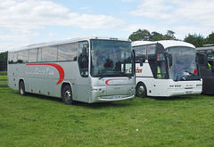 DSCF9219 South Mimms Travel ST08 SMT and Southern Star Coaches YR02 UOG at Newmarket Races - 12 Aug 2017