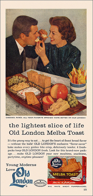 Old London Melba Toast Ad, c1960