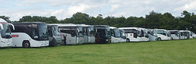 DSCF9208 The coach park at the July Racecourse at Newmarket - 12 Aug 2017