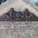 wateringbury church, kent (1) cast iron detail on mid c19 gravestone of john and mary gibbon