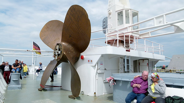 Ersatz-Propeller auf der "Cap San Diego"