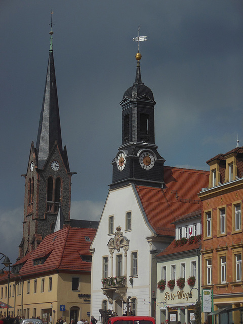 154 Nicolaikirche u. Rathaus in Wilsdruff