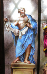 newstead abbey, notts; st bartholomew in late c18 glass