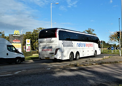 Lucketts Travel (NX owned) X5606 (BK67 LOF) at Fiveways, Barton Mills - 9 Nov 2021 (P1090868)