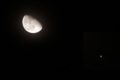 Conjunction Moon and Mars