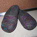 felt slippers with art yarn