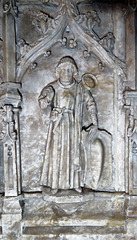 norbury church, derbs (57)weeper on tomb of sir ralph fitzherbert +1483