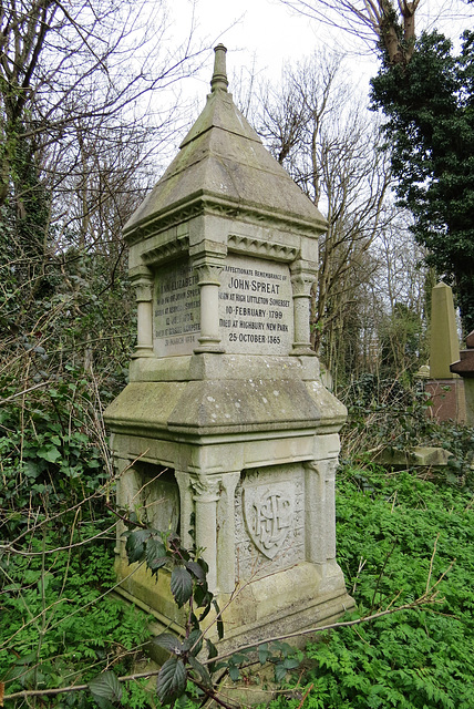 abney park cemetery, london.spreat tomb, 1865, by waterhouse