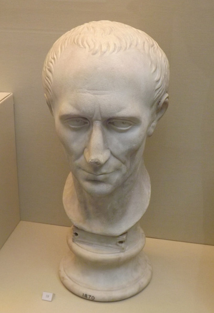 Marble Head of Julius Caesar in the British Museum, April 2013