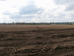 Looking back southward towards Manor Farm.