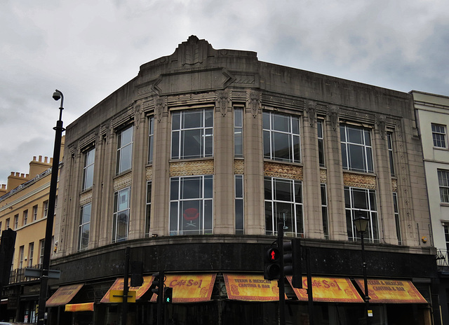 13-14 nelson rd., greenwich, london,1932 deco building with elephants in middle of greenwich, seemingly built for burtons. pevsner is particularly poor on south london, and doesn't cover such building