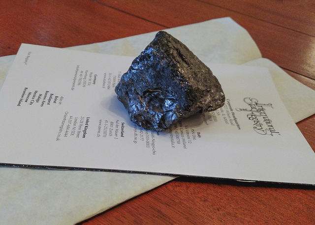 Coal Paper Weight - Something that used to be something else.