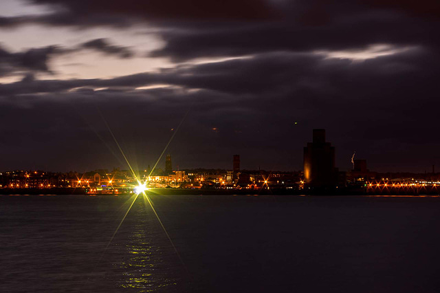 Birkenhead at night.