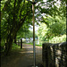 canal path signpost hazard