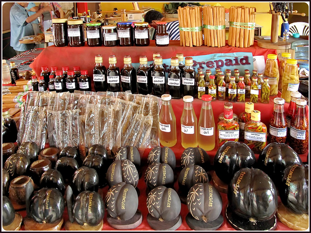 Victoria : una esposizione di prodotti locali e di souvenirs per i turisti