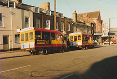 Eastern Counties mini-buses in Bury St. Edmunds - 3 Jan 1987