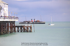 Waverley leaving Eastbourne Pier 12 9 2024