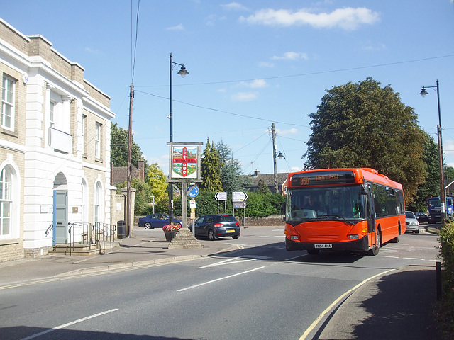 DSCF5080 Mulleys Motorways YN54 AHA in Queensway, Mildenhall - 8 Sep 2016