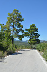 Rhodes Inland Road through the Mountains
