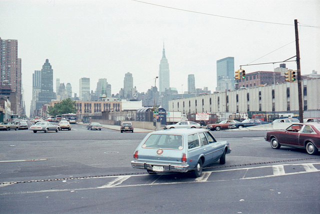 Looking up 42nd Street from 12th Avenue (Scan from June 1981)