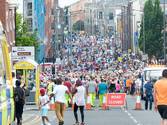 Crowds coming to see the Liverpool giants.