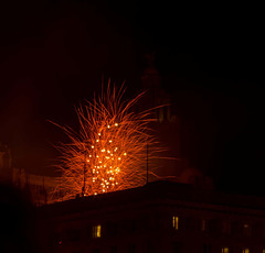 Cunard Building fireworks