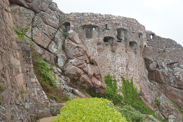 The Walls Of Mont Orgueil Castle