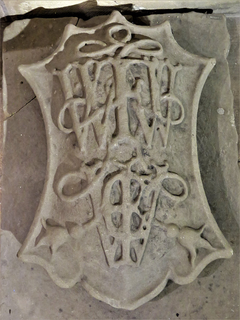 newstead abbey, notts ; c19 initials of william webb