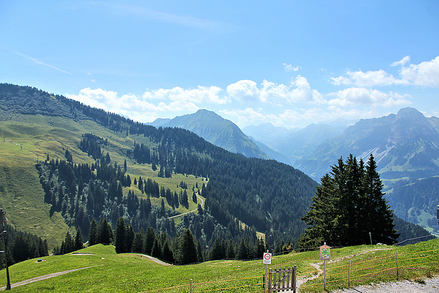 Blick von der Bergbahn Mittelstation am Diedamskopf - HFF