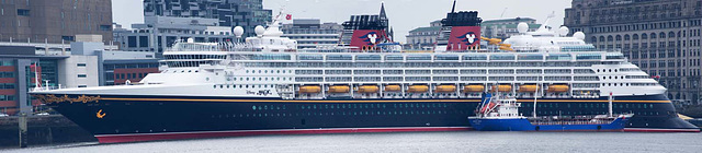 Disney Magic cruise ship at Liverpool