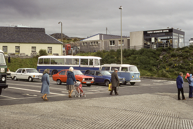 The ferry queue Kyle of Lochalsh Sept 1980