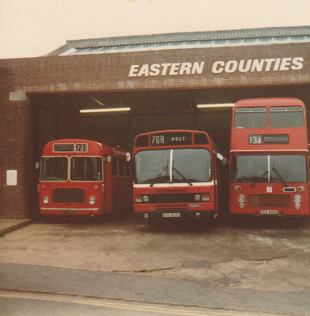 Eastern Counties Omnibus Company garage, Mundesley - 10 Jul 1981 (2)