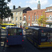 DSCF1622 First Eastern Counties MV02 VBX, Konectbus YJ09 MHY and Anglianbus YT11 LVF in Norwich - 11 Sep 2015