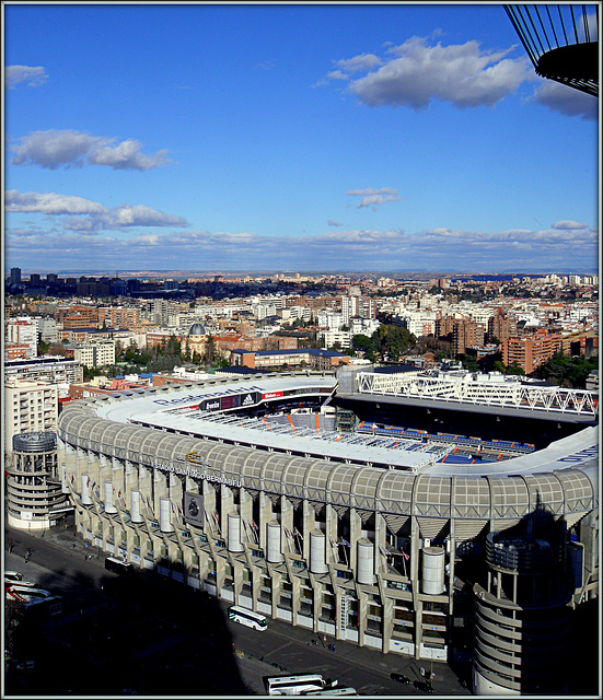 Estadio Santiago Bernabéu, iconic home of Real Madrid and venue for the 1982 world cup final.