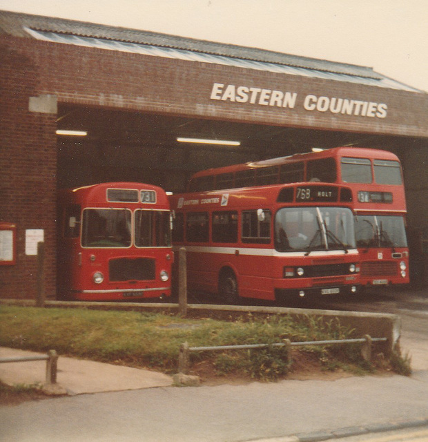 Eastern Counties Omnibus Company garage, Mundesley - 10 Jul 1981