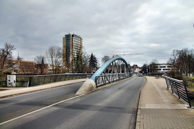 Graf-Adolf-Straße, Salford-Brücke über der Lippe (Lünen) / 4.03.2023