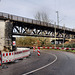 Langenberger Straße mit der Ruhrbrücke Steele (Essen-Überruhr) / 10.02.2024